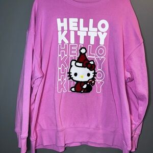 Hello Kitty Holiday Fuzzy Graphic Sweatshirt (XL)